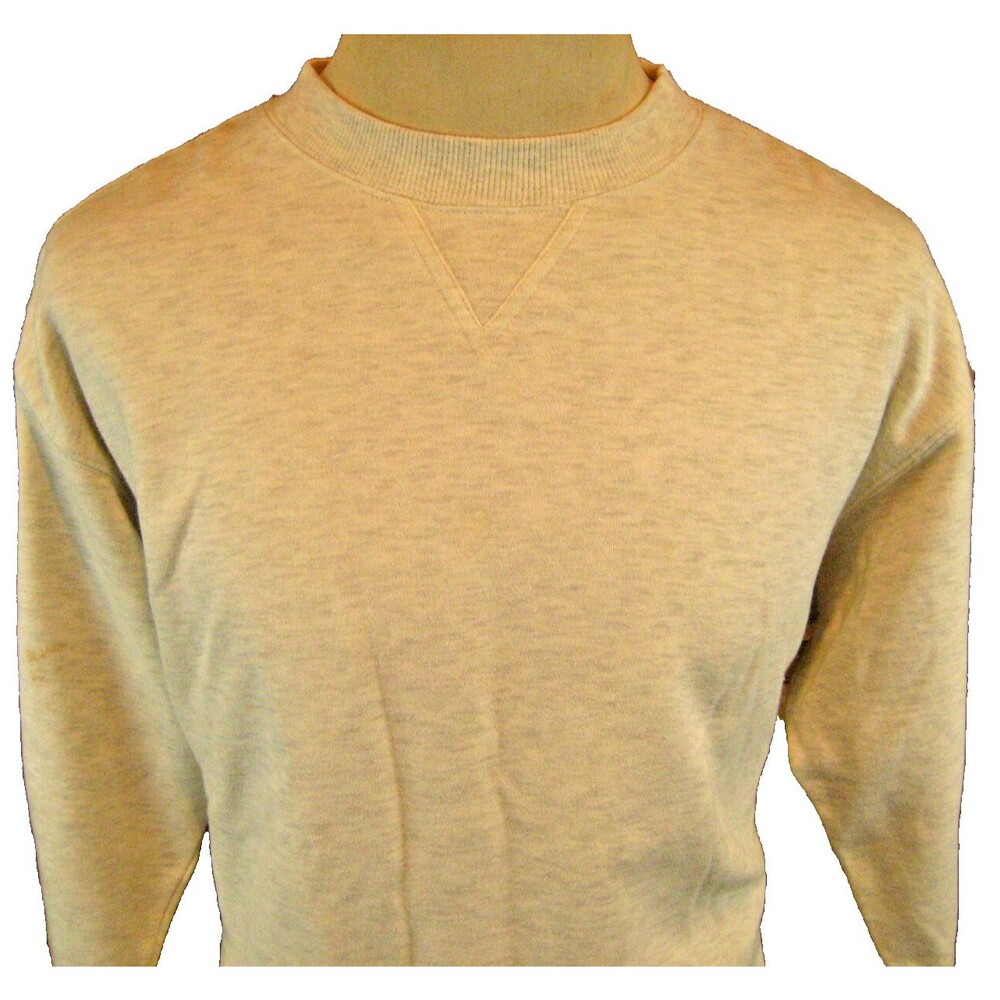 Mens Casual Club Gray Heather Cotton Blend Crewneck Sweatshirt  sz L